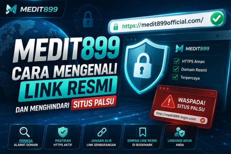 Cara mengenali link resmi MEDIT899 dan menghindari situs palsu